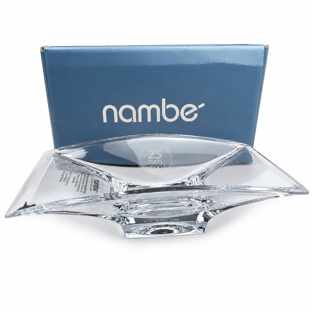 Nambe Karim Rashid Macys 25th Anniversary Crystal Bowl 5105MC Rogaska Slovenia